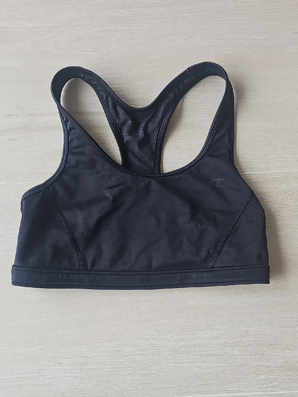 Champion Black Racerback Medium-Impact Sports Bra